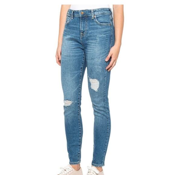 True Religion Women‎ Jennie Curvy World Tour Distressed Skinny Jeans High Rise - Picture 1 of 14